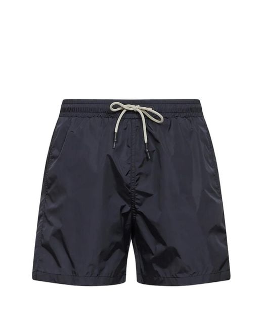 D4.0 Blue Drawstring-Waist Swim Shorts for men