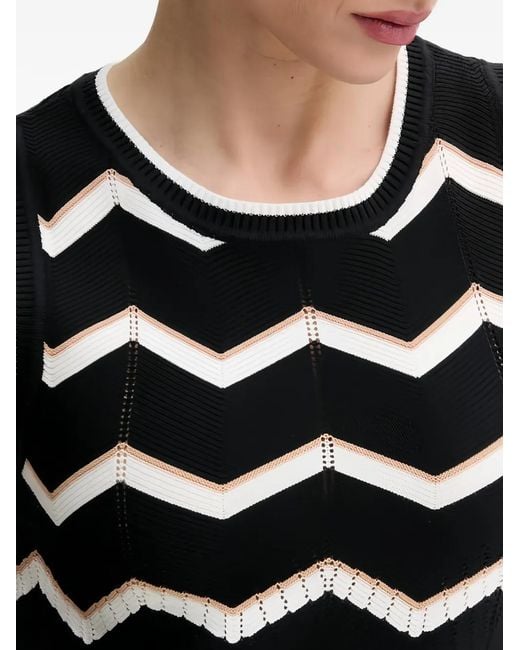 DKNY Black Haut En Maille Intarsia