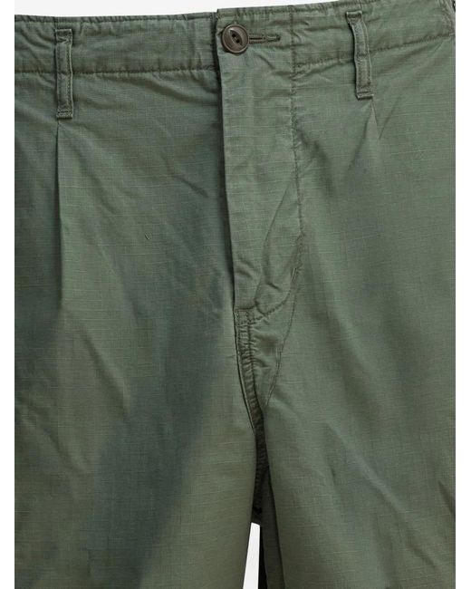 Nonnative Green Pleated Cargo Shorts for men
