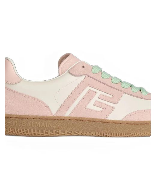 Balmain Pink Swan Trainers
