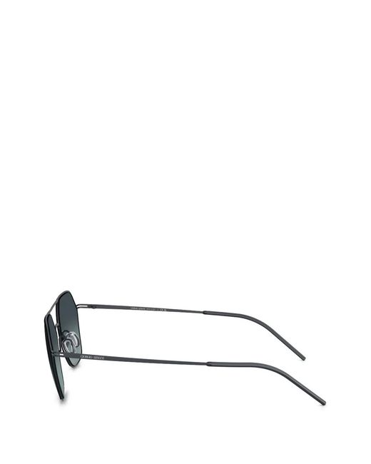Giorgio Armani Gray Geometric-Frame Sunglasses for men