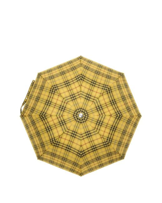 Burberry Yellow Checked Umbrella