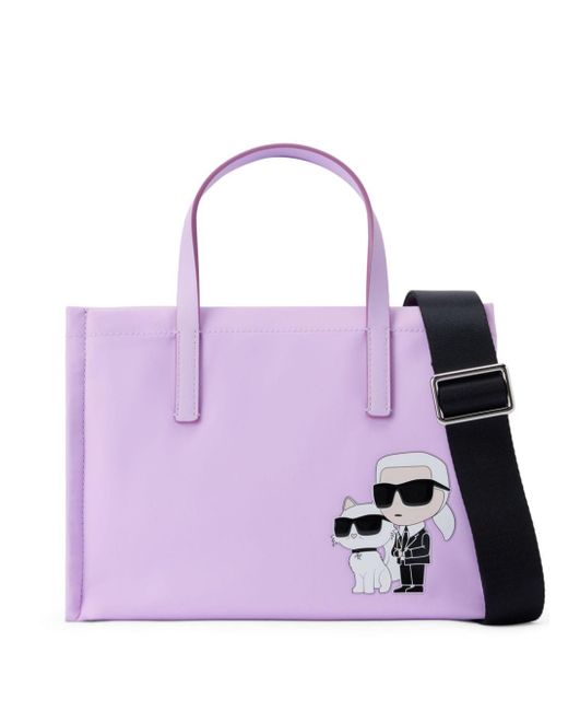 Karl Lagerfeld Small K/ikonik Tote Bag Purple