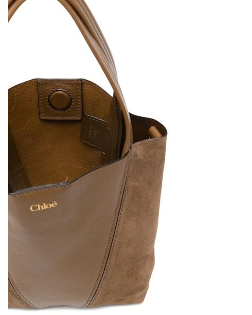 Chloé Brown Small Spin Tote Bag