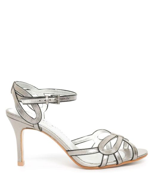 Sarah Chofakian Metallic 75Mm Iluka Sandals