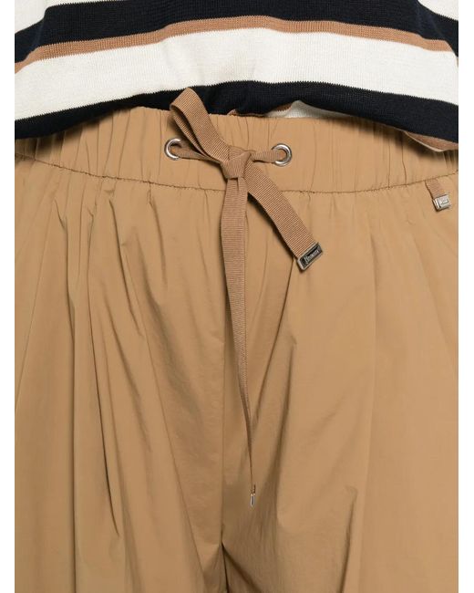 Herno White Cammello Polyamide Trousers