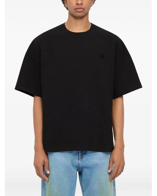MSGM Black Logo T-Shirt for men