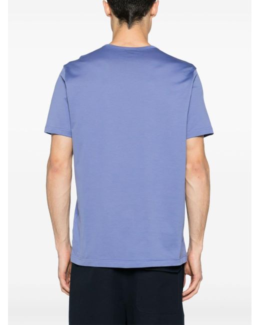 Sunspel Blue Round-neck Cotton T-shirt for men