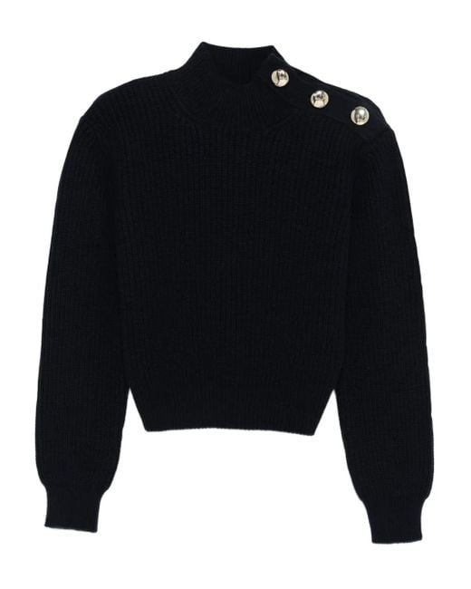 Maglione A Collo Alto di Maje in Blue