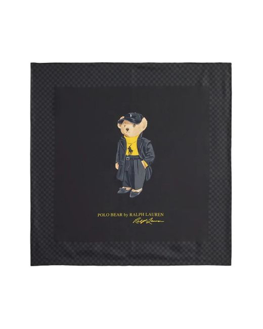 Polo Ralph Lauren Black Silk Scarf