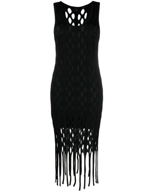 Pinko Kill Bill Maxi-jurk Met Uitgesneden Details in het Black