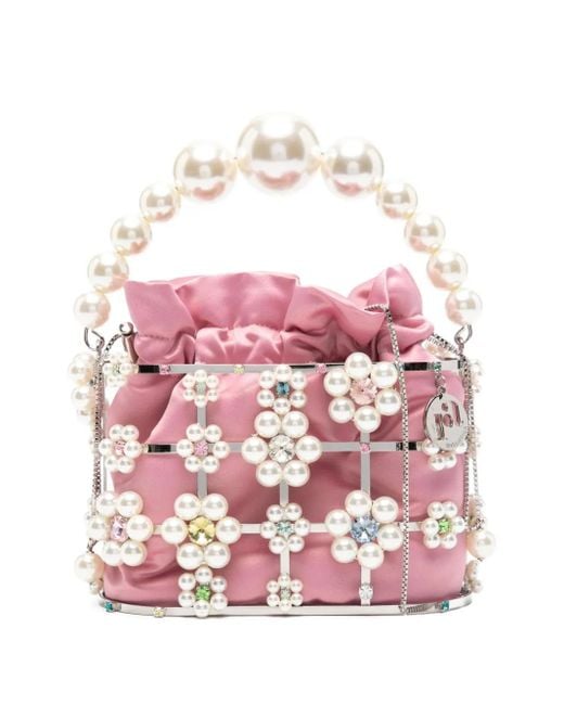 Rosantica Pink Holli Cindy Flora- Appliqué Tote Bag