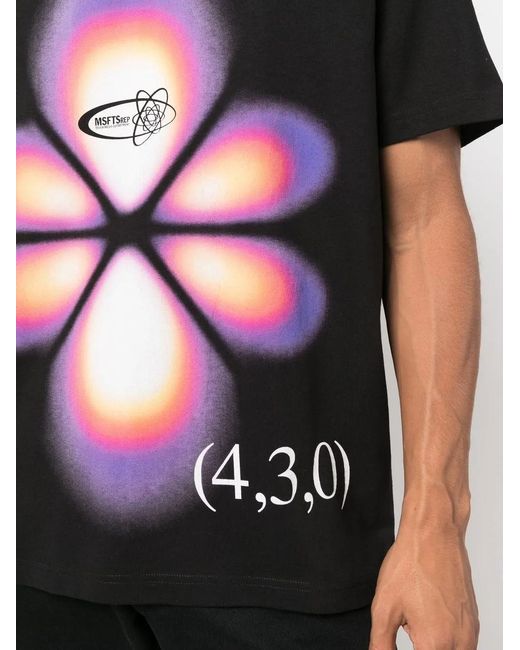 Msftsrep Black Graphic-Print T-Shirt for men