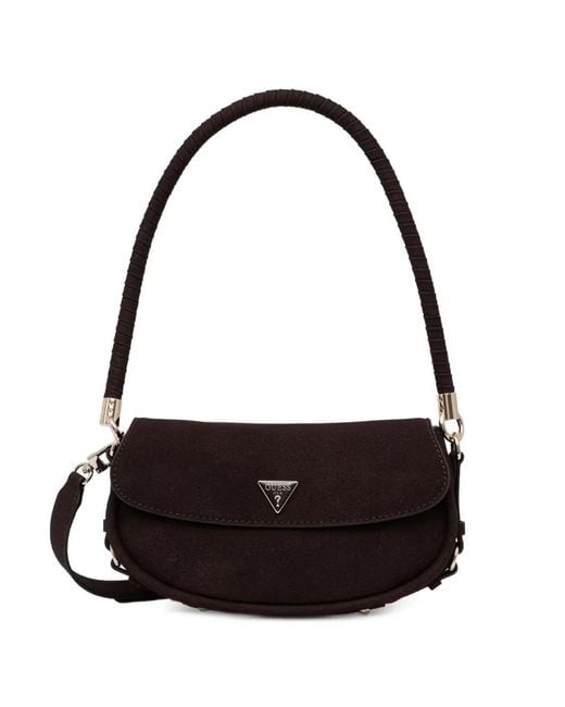 Guess Black Danya Logo-Plaque Shoulder Bag