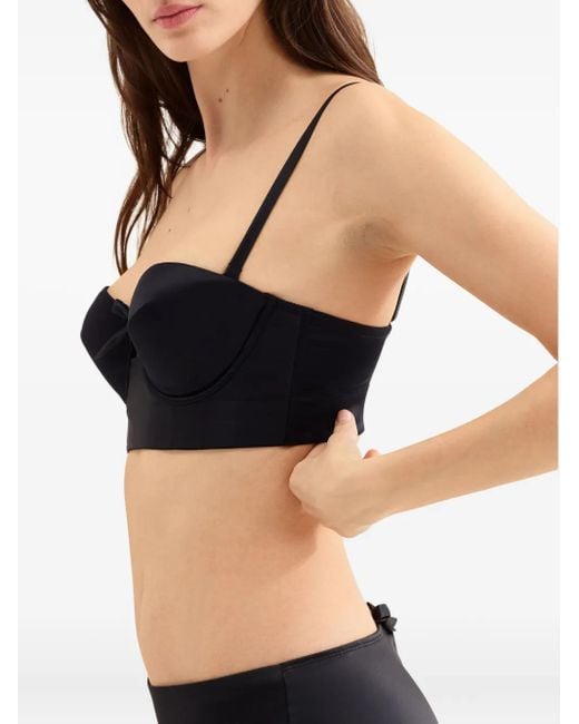 Eres Black Greta Bow-Detail Bra
