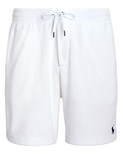 Shorts sportivi con coulisse di Polo Ralph Lauren in White da Uomo