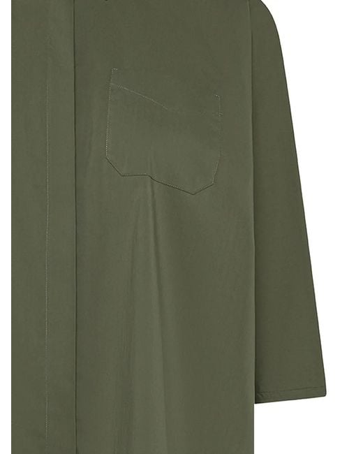 Cruna Green Elide Patch-Pocket Shirt