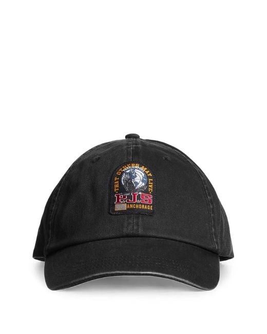 Parajumpers Black Leod Logo-Patch Baseball Cap