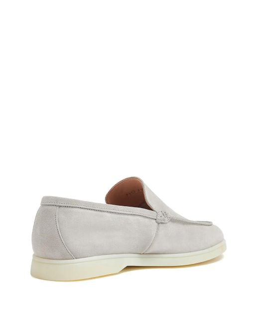 Forsa White Suede Loafers for men