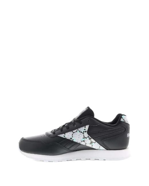 Reebok Black Cl Harman Run Floral-Print Sneakers