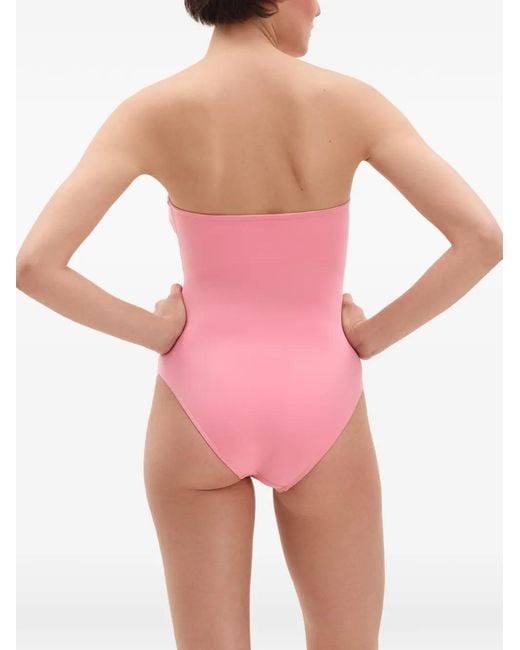 Eres Pink Apparence Bustier Swimsuit