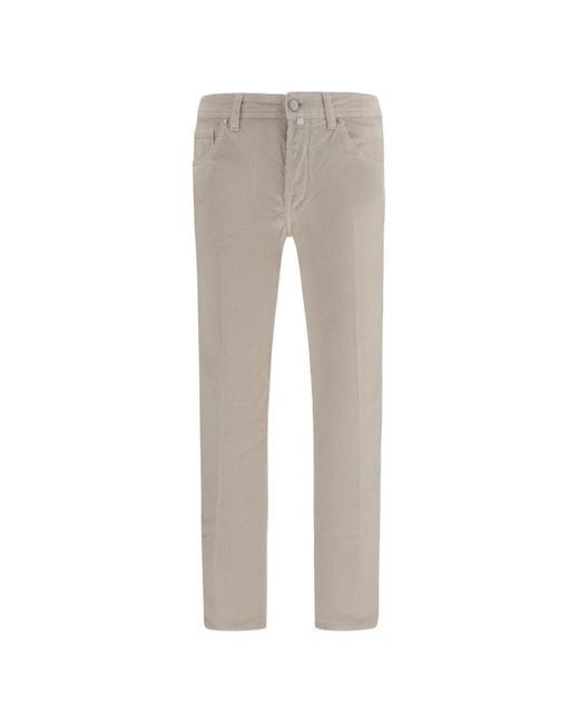 Jacob Cohen Gray Scott Corduroy Trousers for men