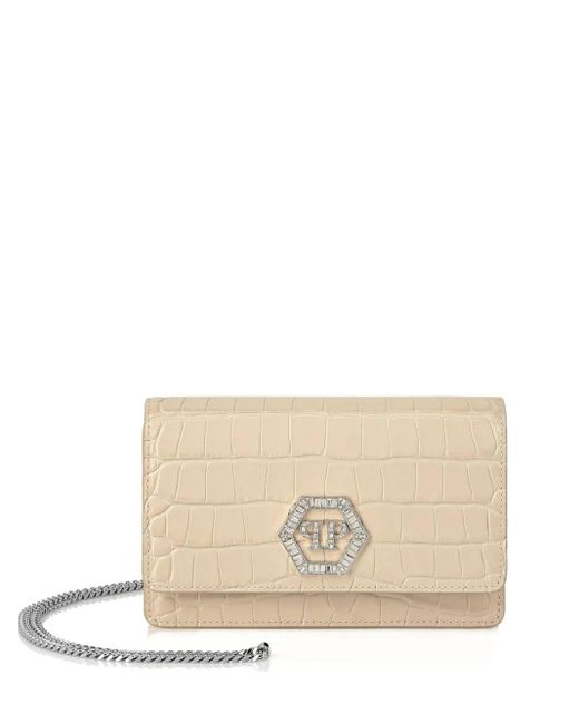 Philipp Plein Natural Umhängetasche Mit Kristallen