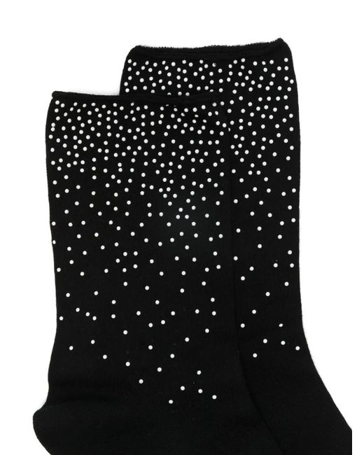 Alto Milano Black Spot Patterned Socks