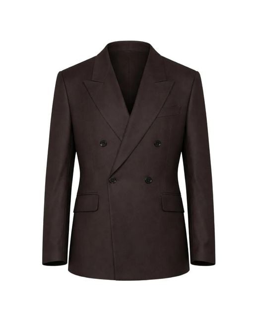 Lardini Black Double-Breasted Blazer for men