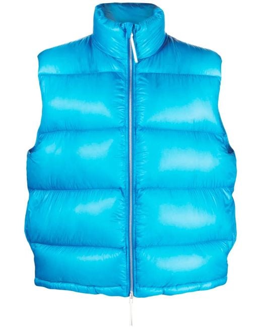 Jil Sander Blue Quilted Vest - Men's - Polyamide/feather Down/polyester for men
