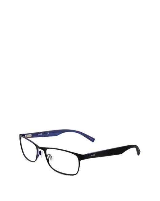 Boss White Rectangle-Frame Glasses for men