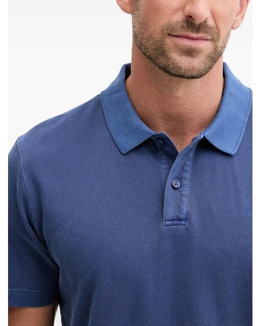 Bogner Fire + Ice Blue Ramon Logo-Embroidered Polo Shirt for men