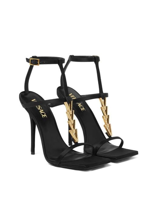 Versace Black Heeled Sandals