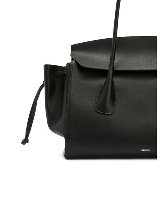 Jil Sander Black Voyage Medium Tote Bag