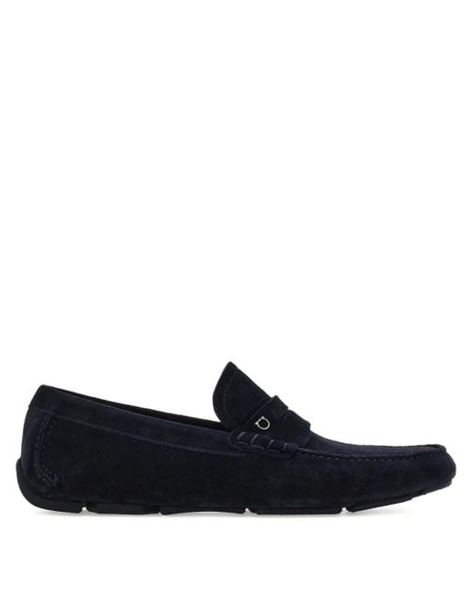 Ferragamo Black Penny Driver Loafers for men