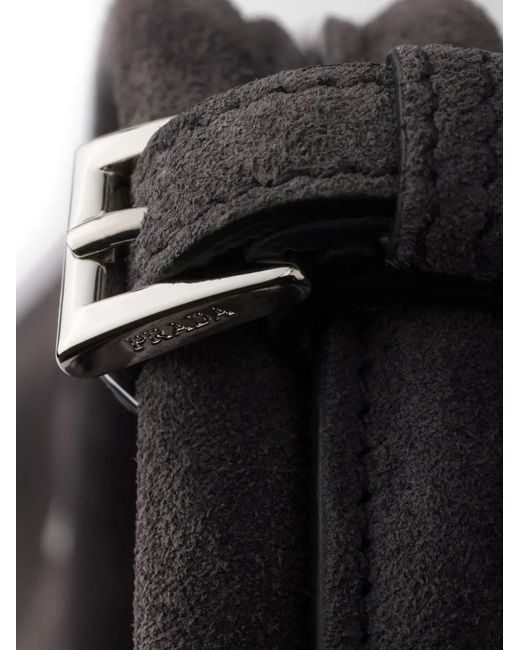 Prada Black Bonnie Suede Tote Bag for men