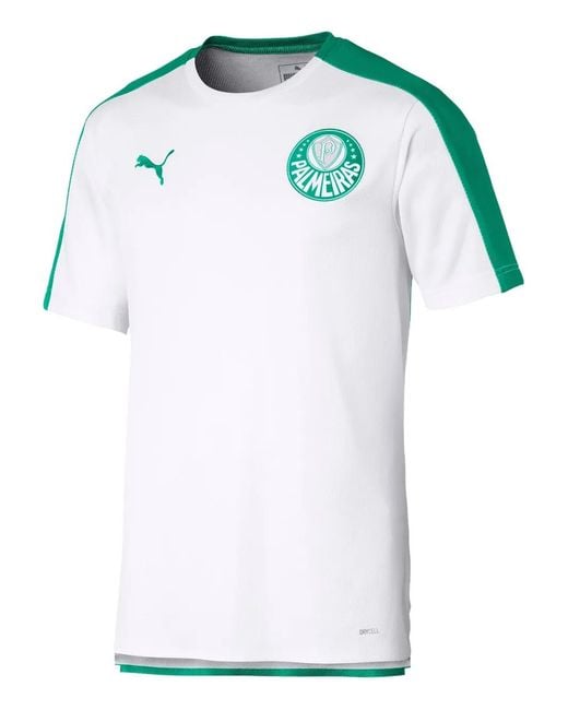 PUMA White Palmeiras Crew-Neck T-Shirt for men