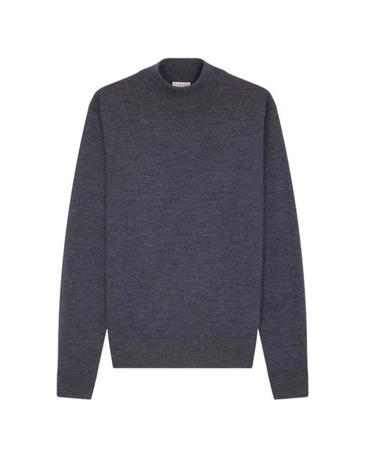 Fursac Blue High-Neck Wool Sweater for men