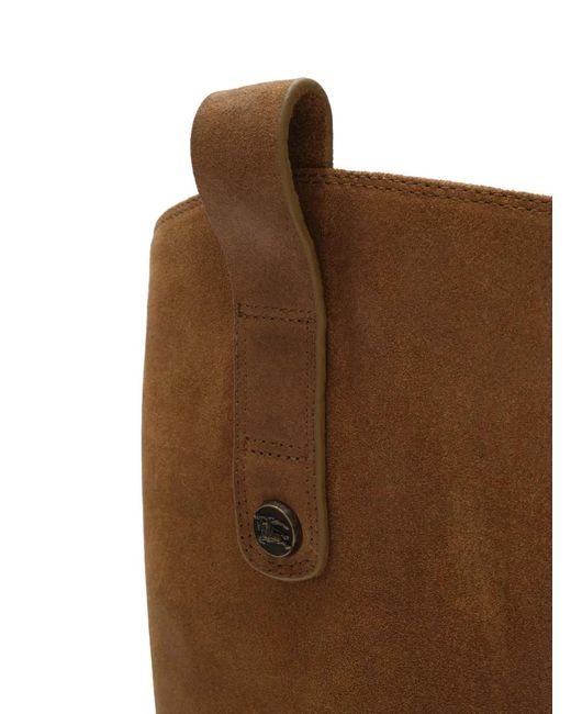 Burberry Brown Suede Cavalier Boots