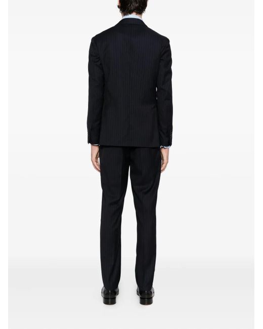 Traje de lana con doble botonadura Lardini de hombre de color Black