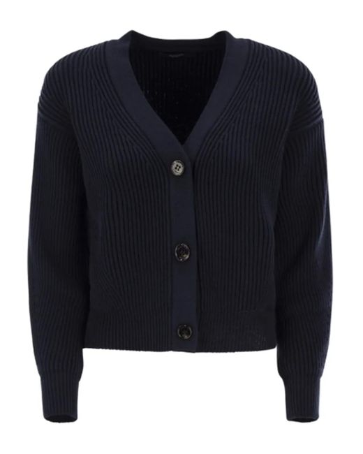 Weekend by Maxmara リブニット カーディガン Blue