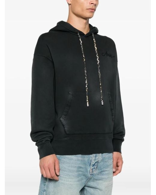 Sudadera con capucha y cordones Amiri de hombre de color Black
