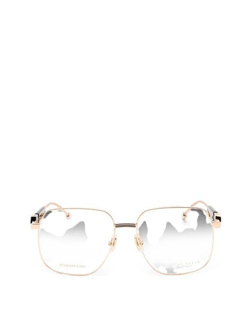 Philipp Plein Natural Square-Frame Glasses