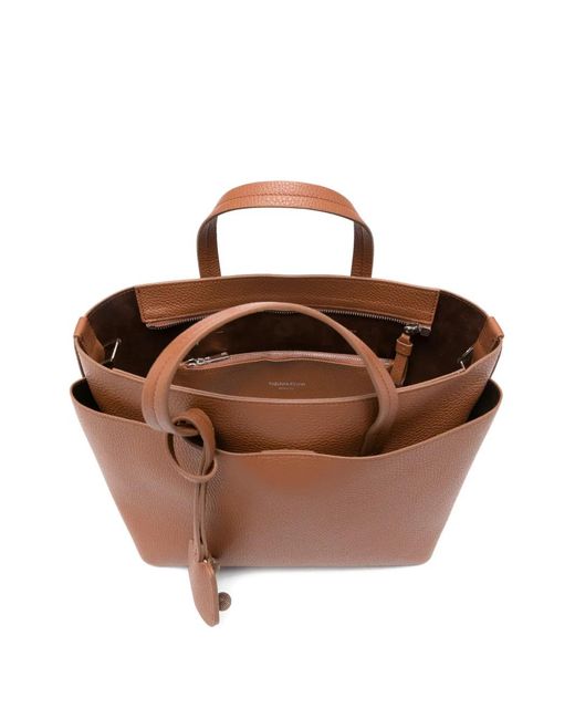 Fabiana Filippi Brown Leather Tote Bag