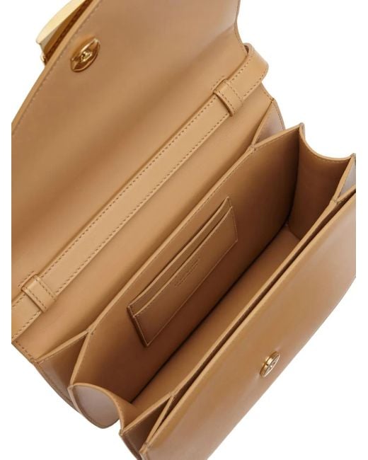 Ferragamo Brown Medium Asymmetric Leather Crossbody Bag