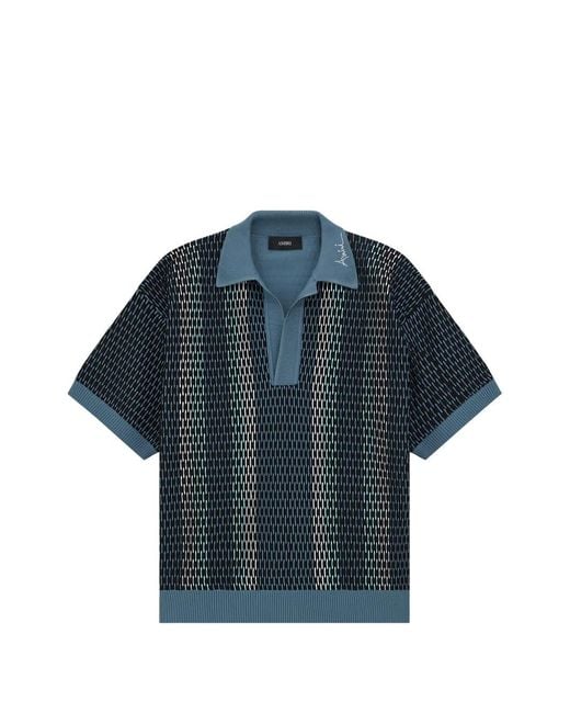 Polo Estampado Amiri de hombre de color Blue