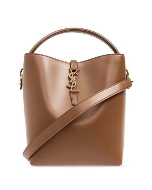 Saint Laurent Brown Le 37 Leather Tote Bag