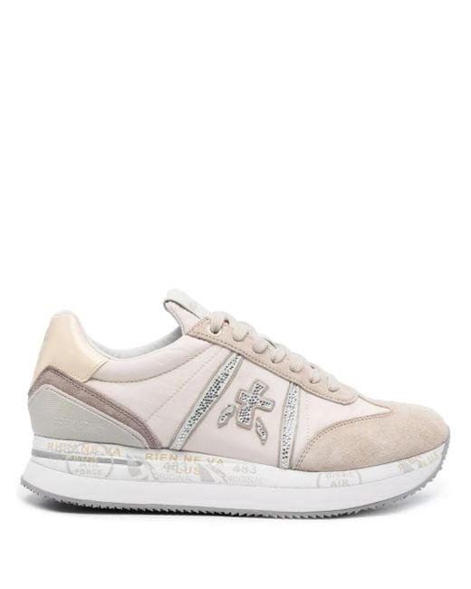 Premiata White 'Conny 6671' Sneakers