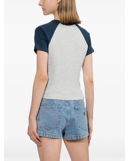AAPE BY A BATHING AP Blue Apee Heart Logo Raglan-Sleeve T-Shirt