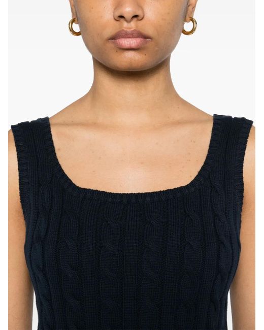 Ralph Lauren ケーブルニット トップ Black